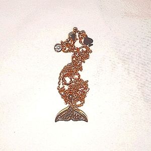 Gold mermaid tail necklace